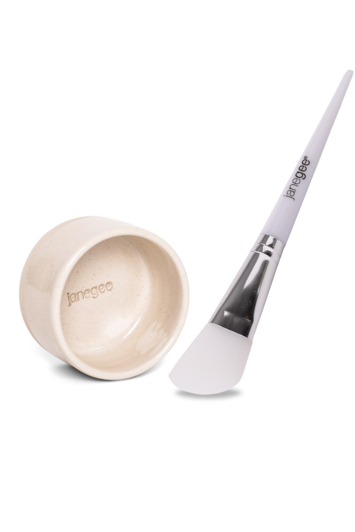 janegee Clay Mask Mixing Bowl & Brush Set