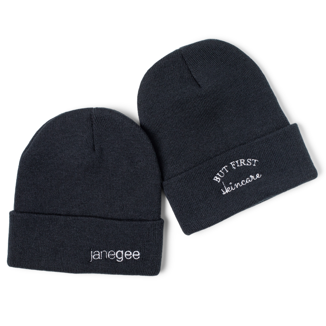 janegee But First, Skincare Knit Beanie