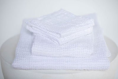 janegee Linen Waffle Bath Towel